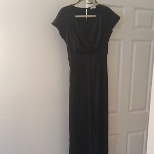 Black Women's Short Sleeved Jumpsuit